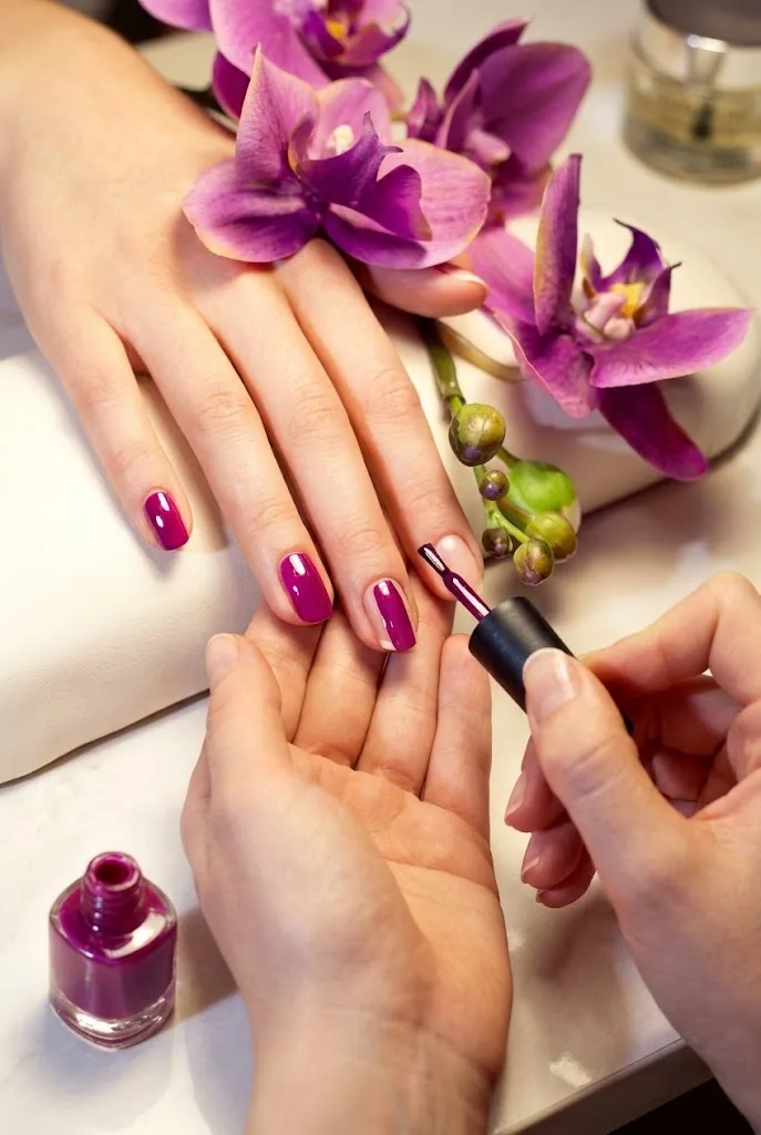 Nail care treatment at Lavender Studio